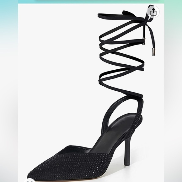 NWT 9 mysoft Women's Lace up Pumps Pointed Toe Dress Stiletto Heels - Picture 1 of 6